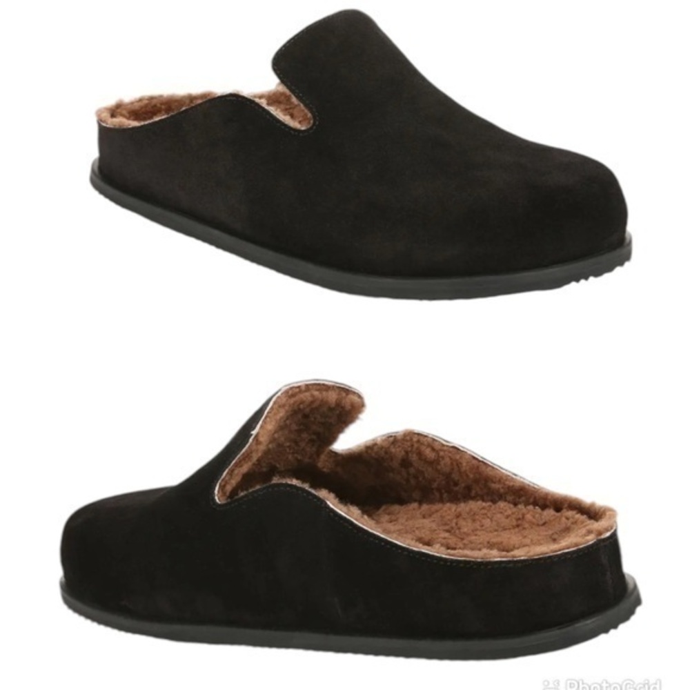 New ▶️ Vince ◀️ Decker Genuine Shearling Clog Black Men’s 10